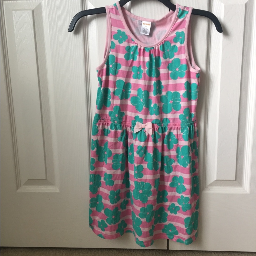 Pink and blue dress